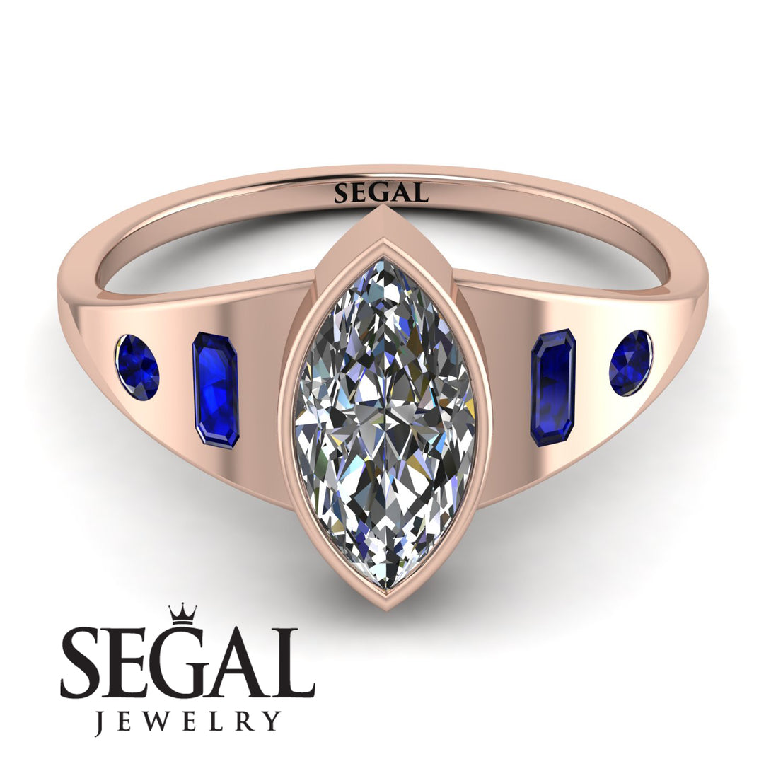 Marquise Bezel Diamond Ring - Juliana No. 62