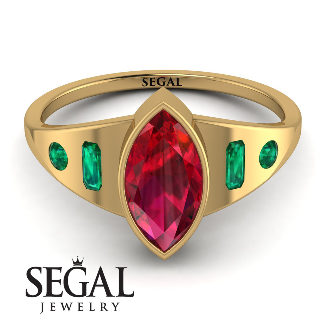 Marquise Bezel Diamond Ring - Juliana No. 25