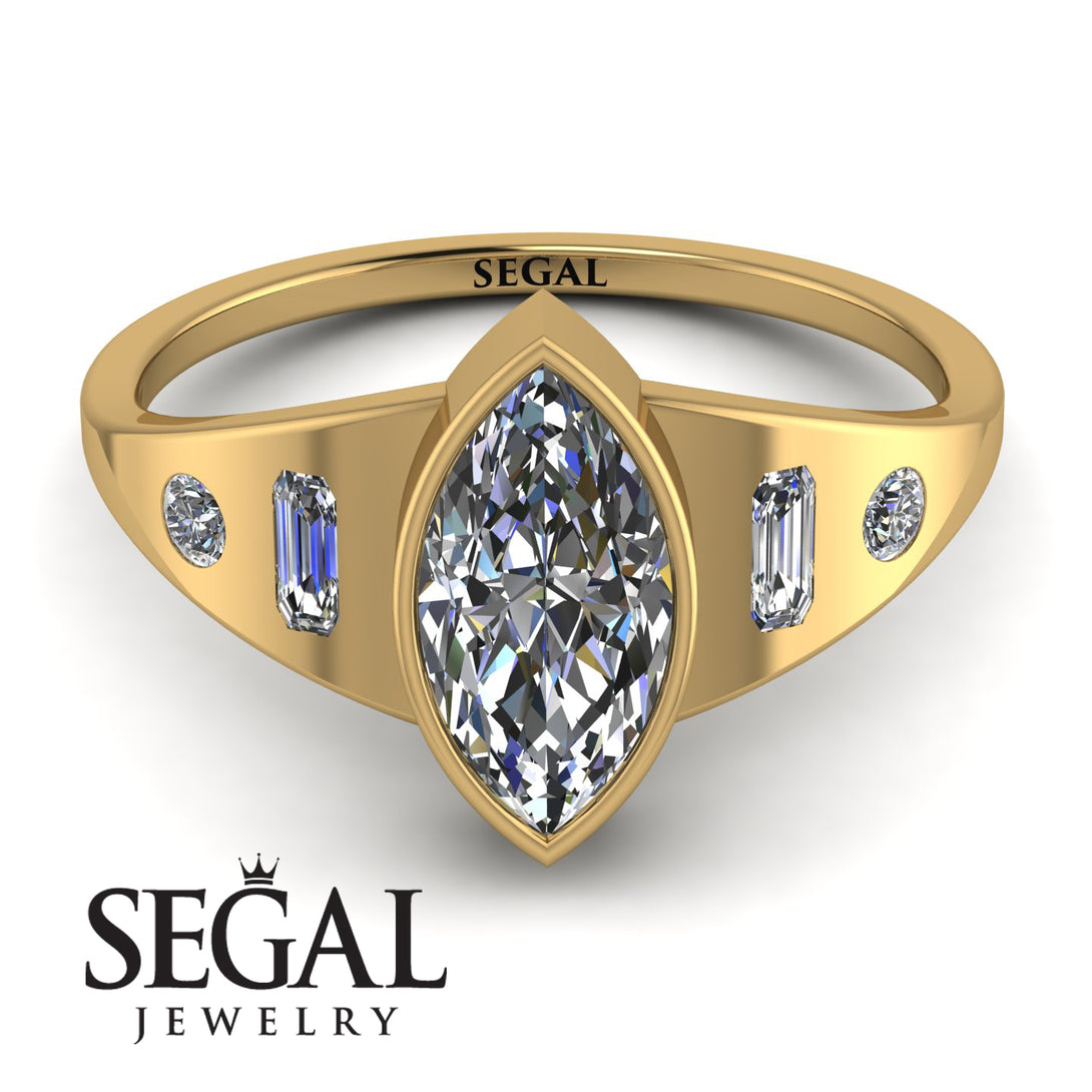 Marquise Bezel Diamond Ring - Juliana No. 1