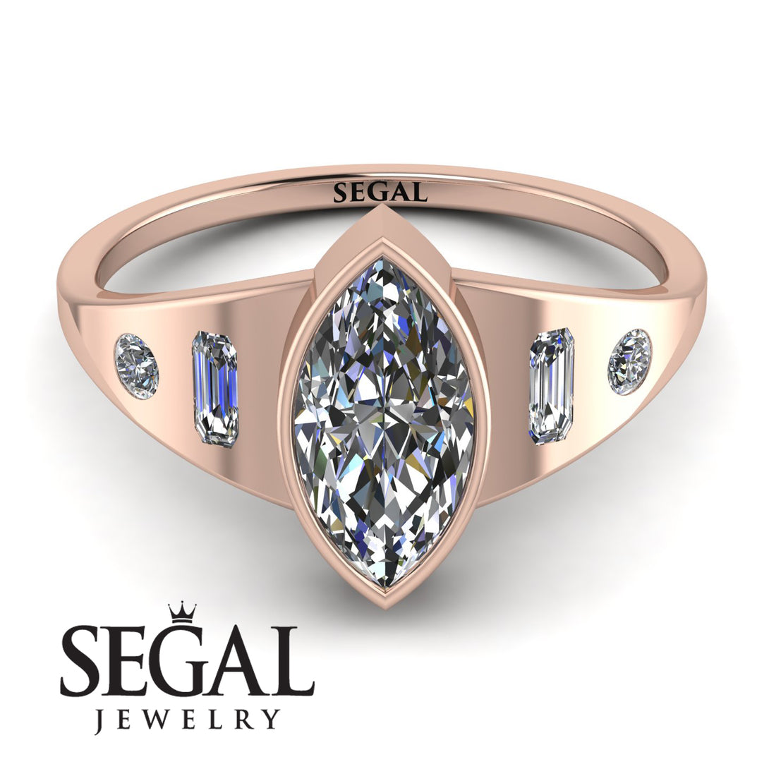 Marquise Bezel Diamond Ring - Juliana No. 2