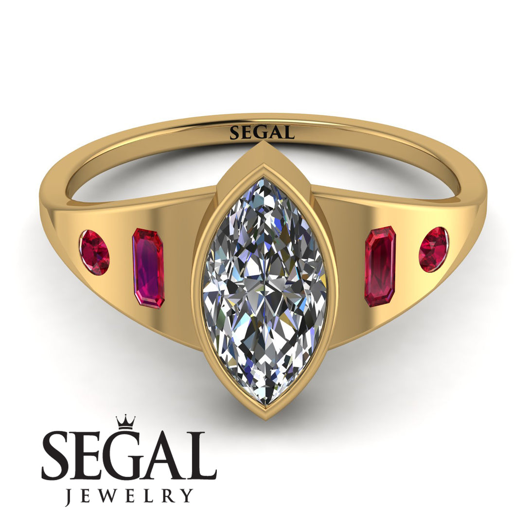 Marquise Bezel Diamond Ring - Juliana No. 46