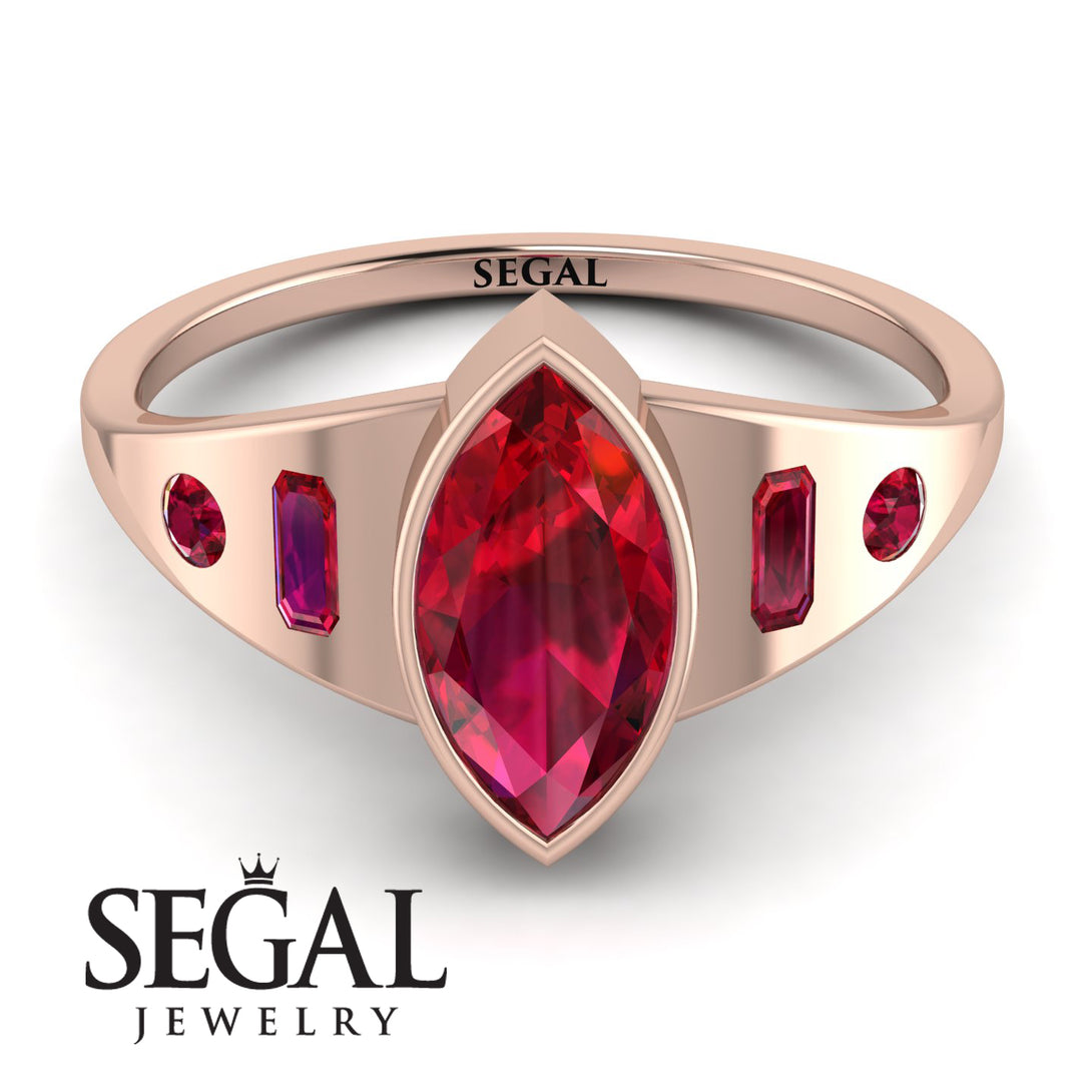 Marquise Bezel Diamond Ring - Juliana No. 56