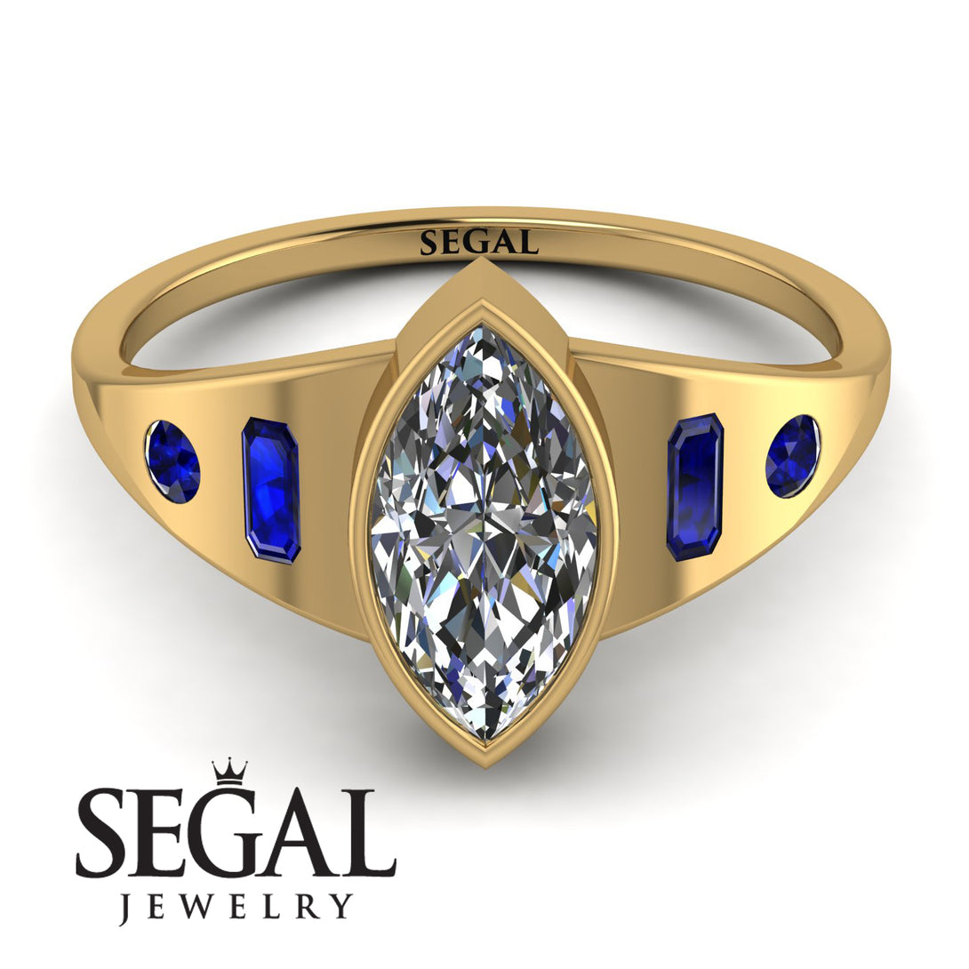 Marquise Bezel Diamond Ring - Juliana No. 61