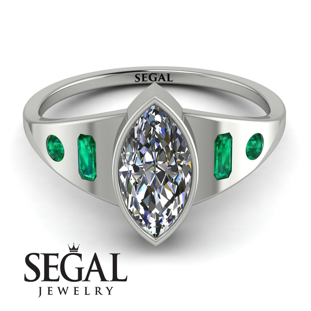 Marquise Bezel Diamond Ring - Juliana No. 18