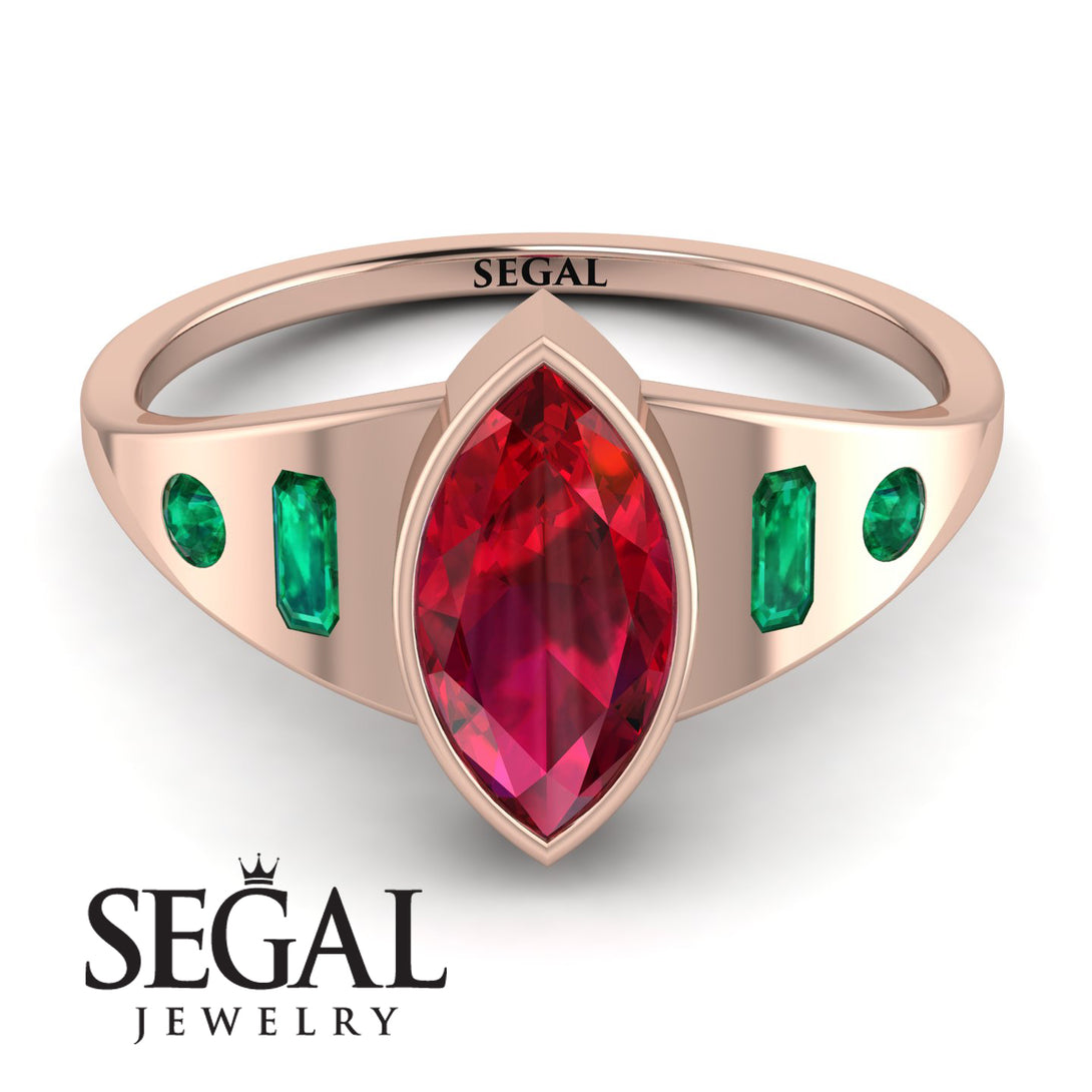 Marquise Bezel Diamond Ring - Juliana No. 26