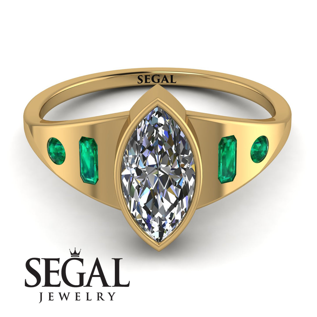 Marquise Bezel Diamond Ring - Juliana No. 16