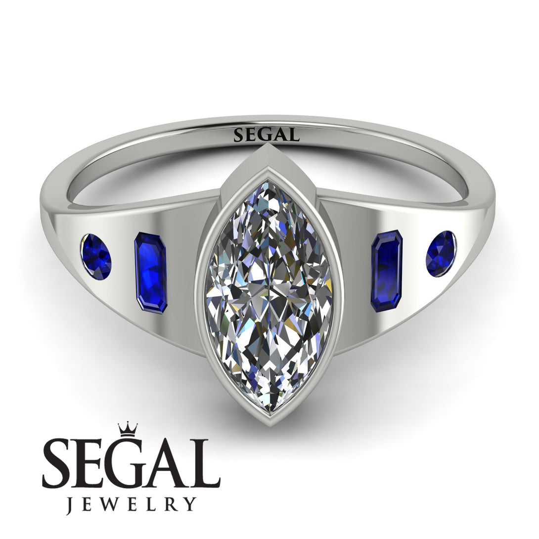 Marquise Bezel Diamond Ring - Juliana No. 63