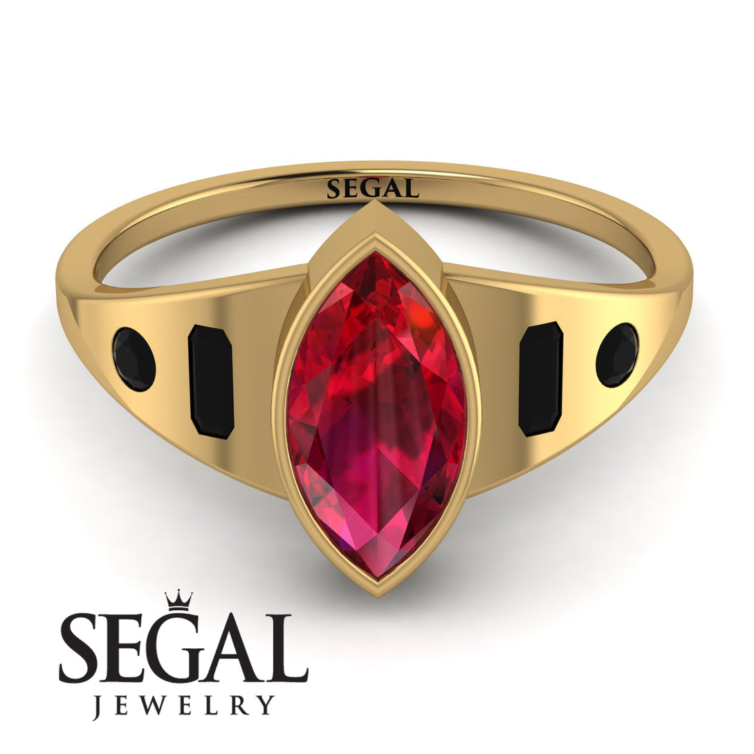 Marquise Bezel Diamond Ring - Juliana No. 40