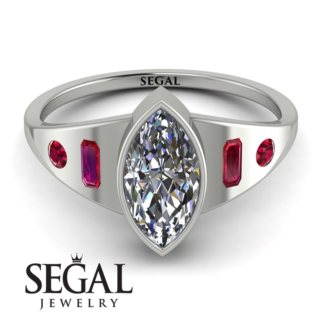 Marquise Bezel Diamond Ring - Juliana No. 48