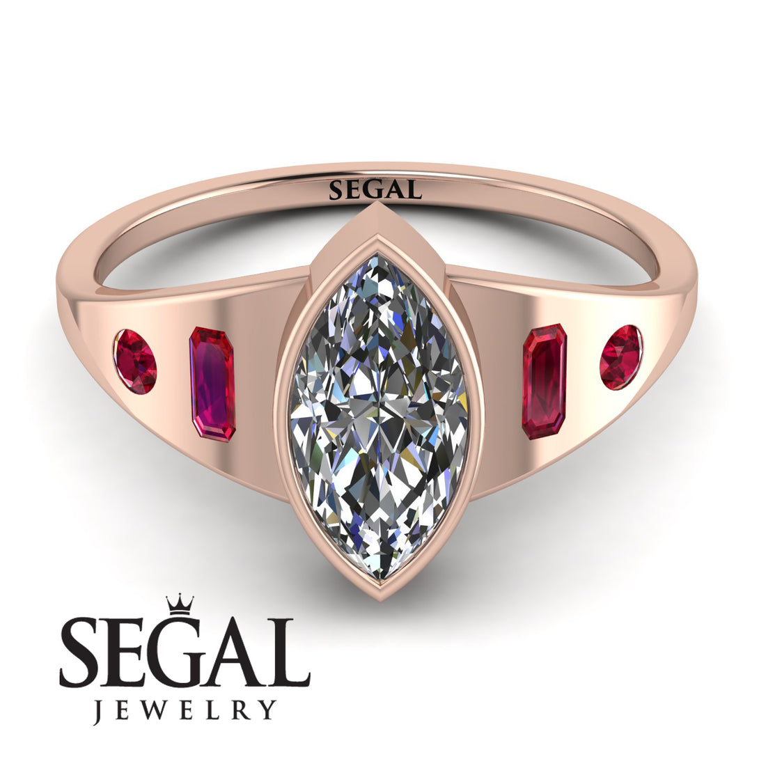 Marquise Bezel Diamond Ring - Juliana No. 47