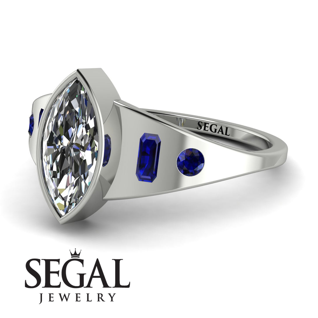 Marquise Bezel Diamond Ring - Juliana No. 63