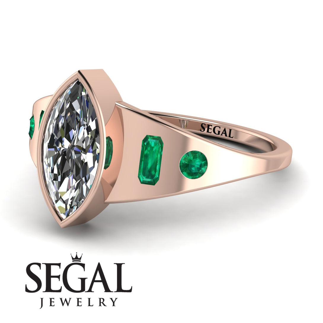 Marquise Bezel Diamond Ring - Juliana No. 17