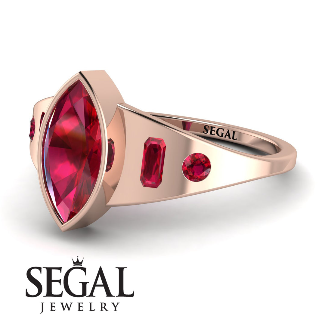 Marquise Bezel Diamond Ring - Juliana No. 56