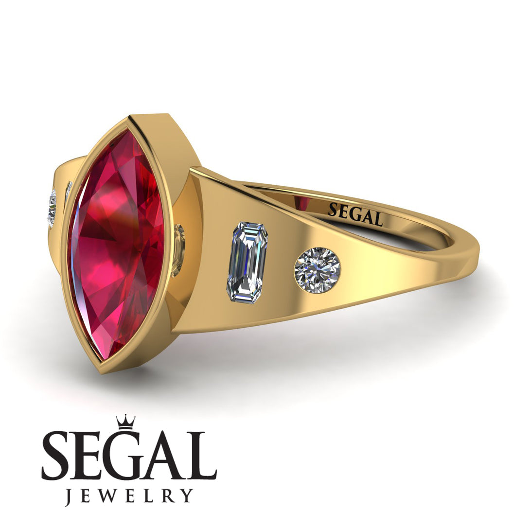 Marquise Bezel Diamond Ring - Juliana No. 10