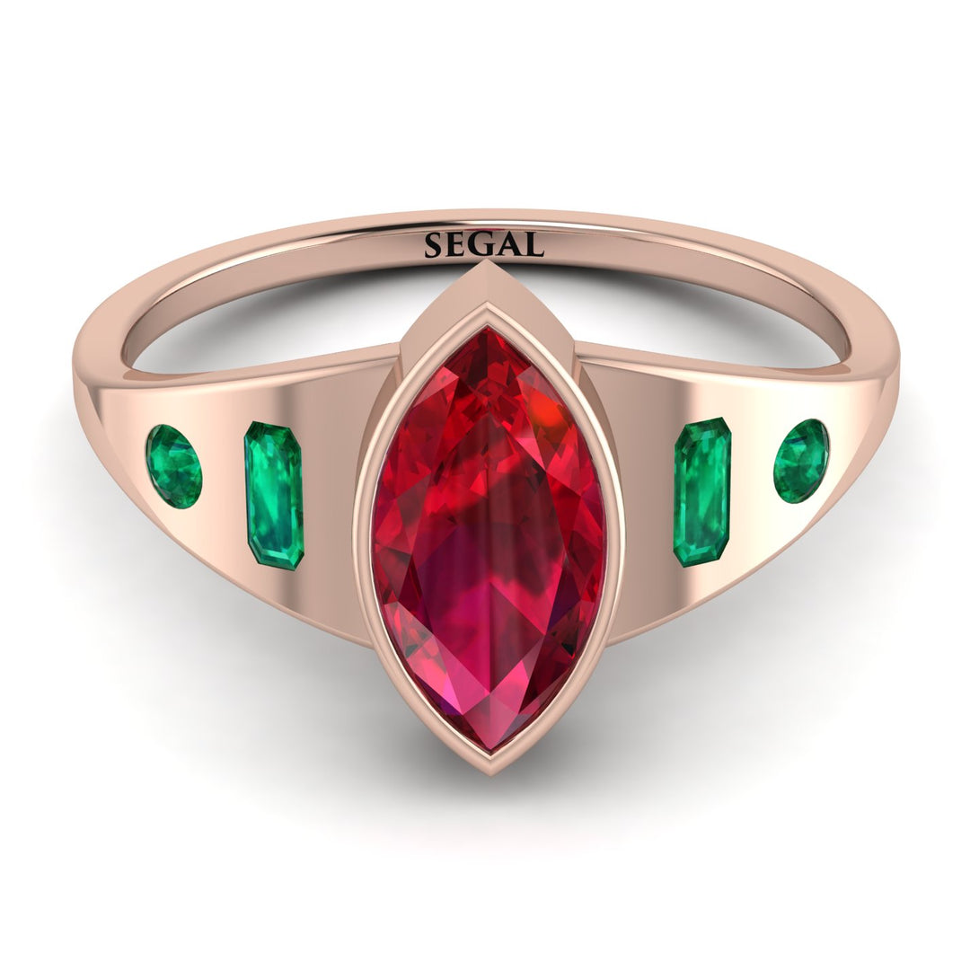 Marquise Bezel Diamond Ring - Juliana No. 26