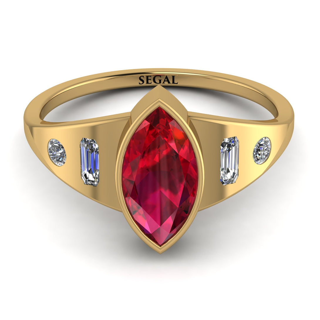 Marquise Bezel Diamond Ring - Juliana No. 10