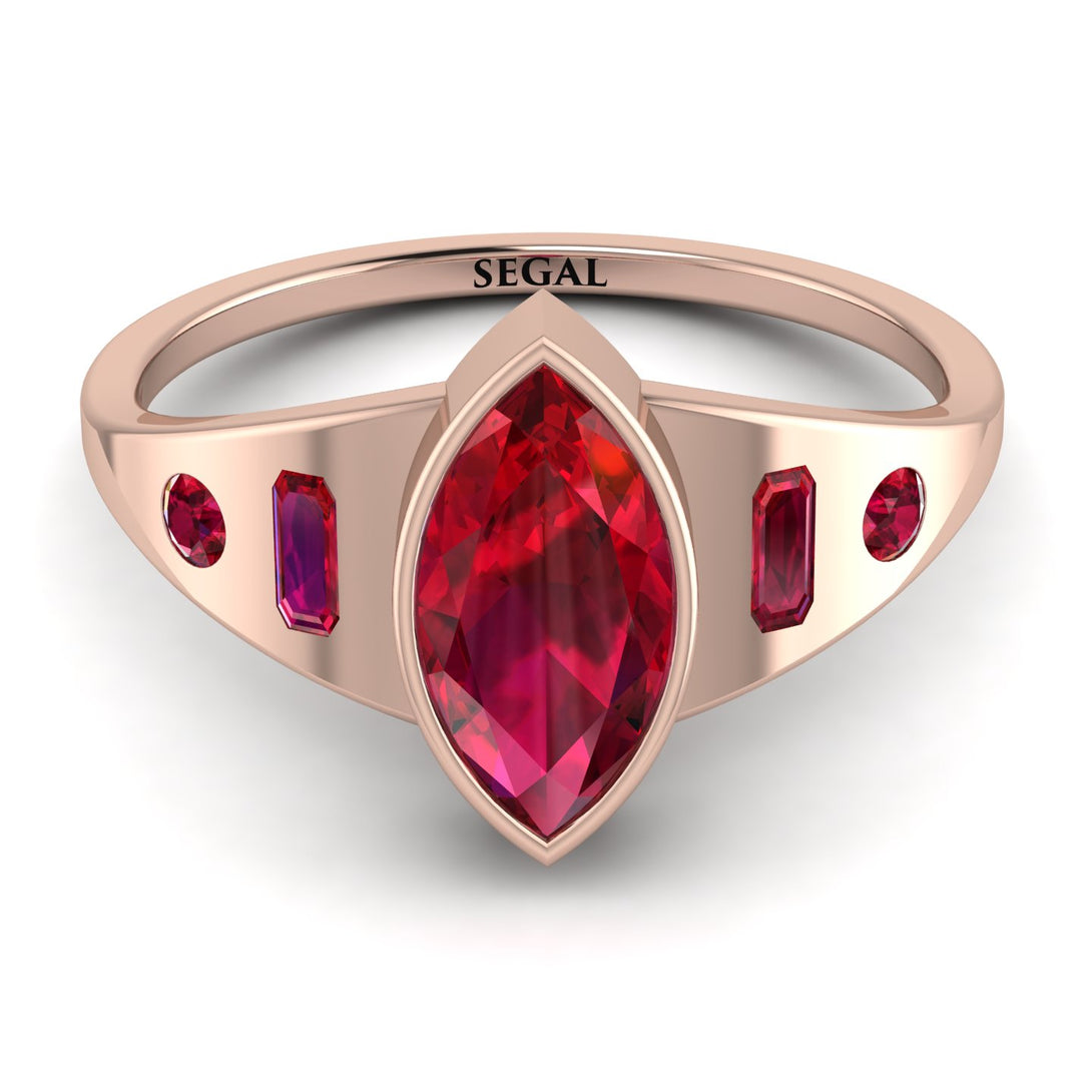 Marquise Bezel Diamond Ring - Juliana No. 56