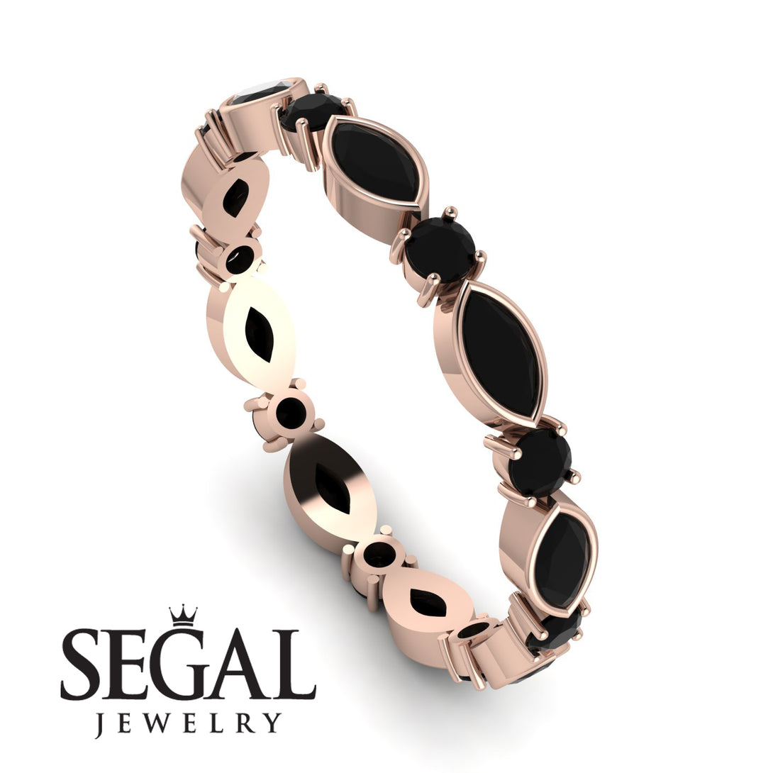 Marquise Black Diamond Eternity Band - Cecilia No. 38