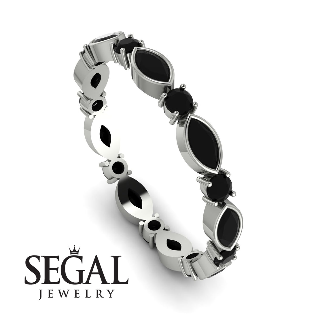 Marquise Black Diamond Eternity Band - Cecilia No. 39