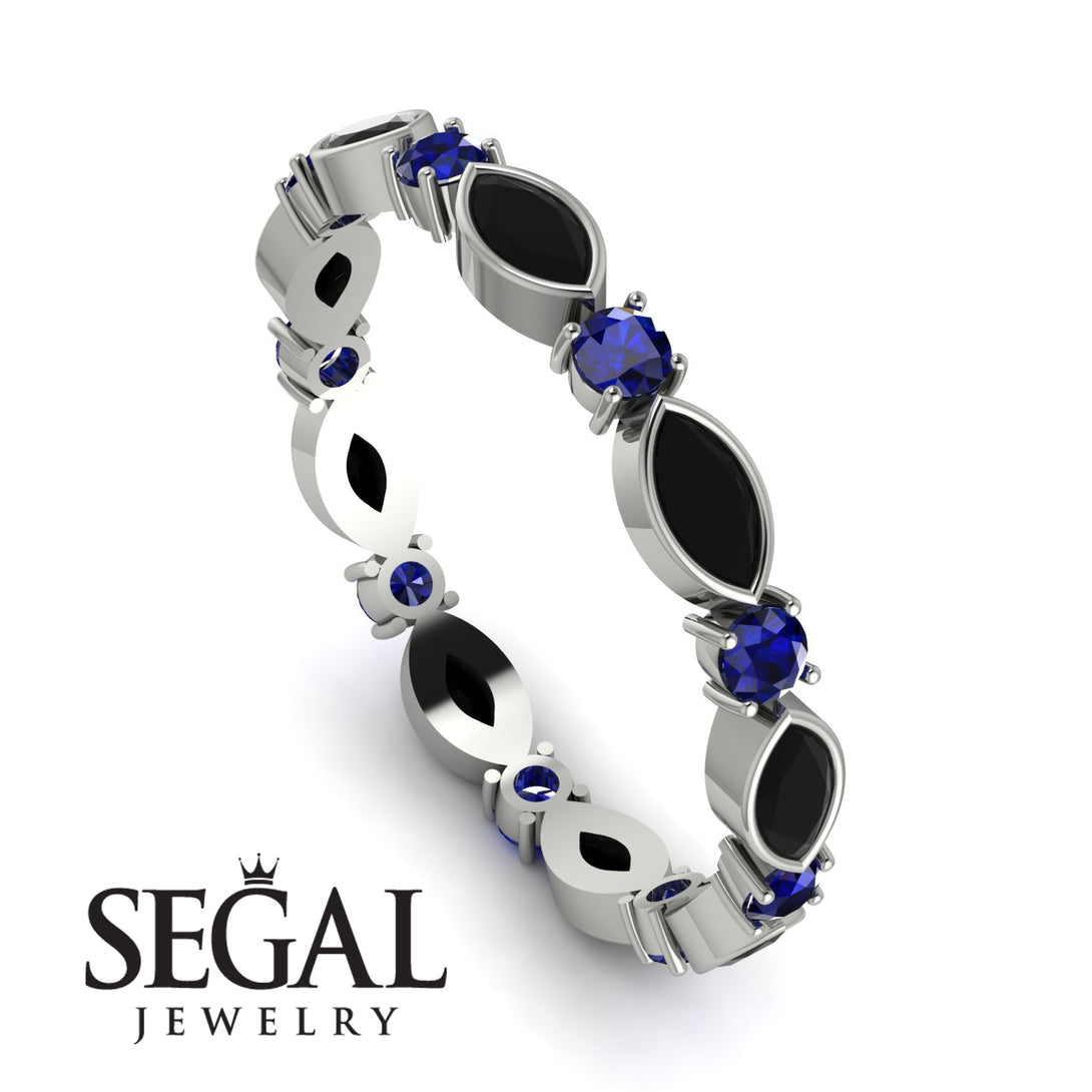 Marquise Black Diamond Eternity Band - Cecilia No. 69