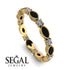 Marquise Black Diamond Eternity Band - Cecilia No. 7