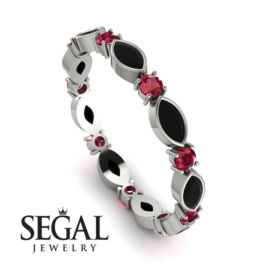 Marquise Black Diamond Eternity Band - Cecilia No. 54
