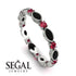Marquise Black Diamond Eternity Band - Cecilia No. 54