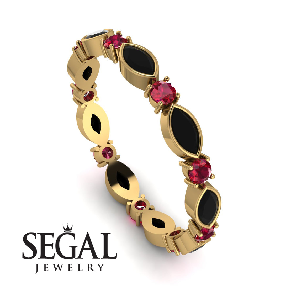 Marquise Black Diamond Eternity Band - Cecilia No. 52