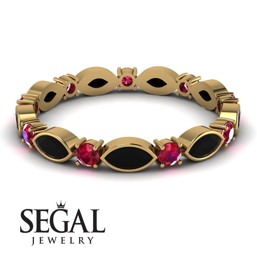 Marquise Black Diamond Eternity Band - Cecilia No. 52