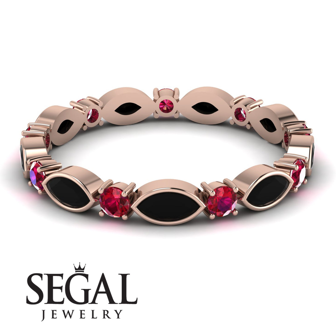 Marquise Black Diamond Eternity Band - Cecilia No. 53