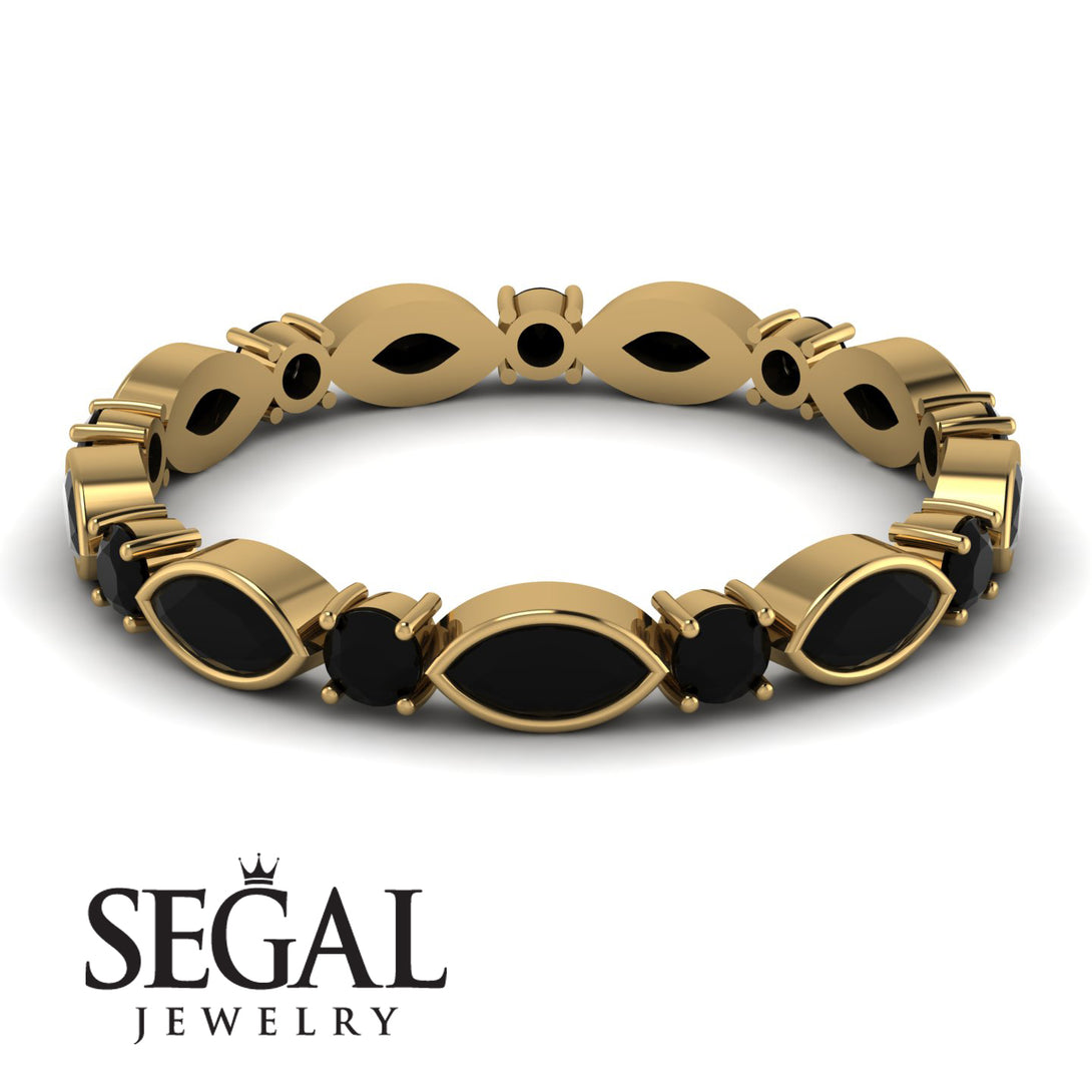 Marquise Black Diamond Eternity Band - Cecilia No. 37