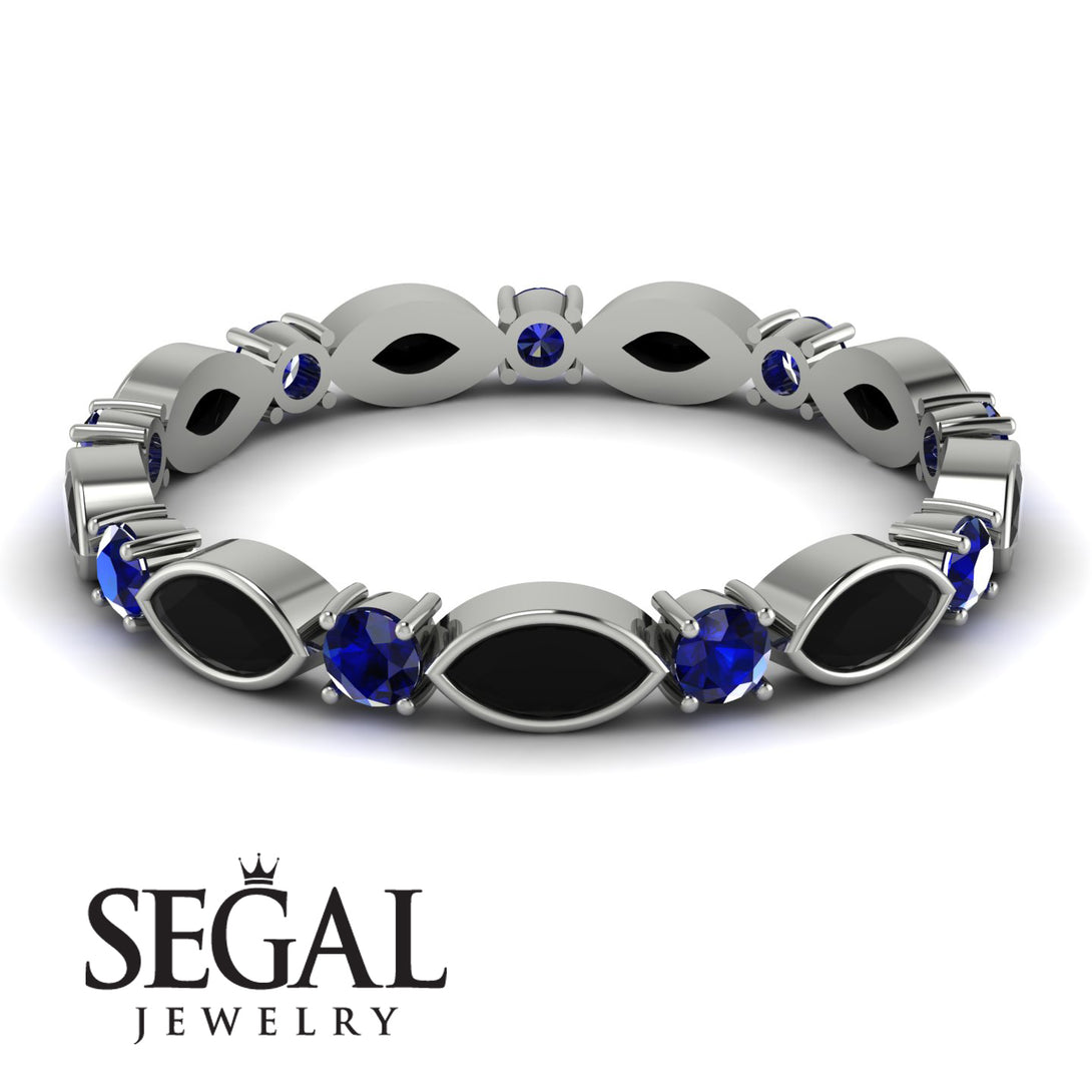 Marquise Black Diamond Eternity Band - Cecilia No. 69