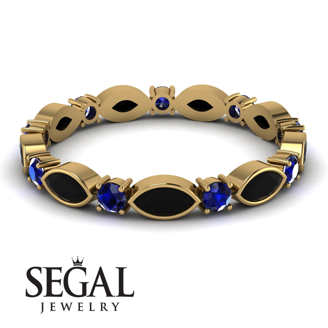 Marquise Black Diamond Eternity Band - Cecilia No. 67