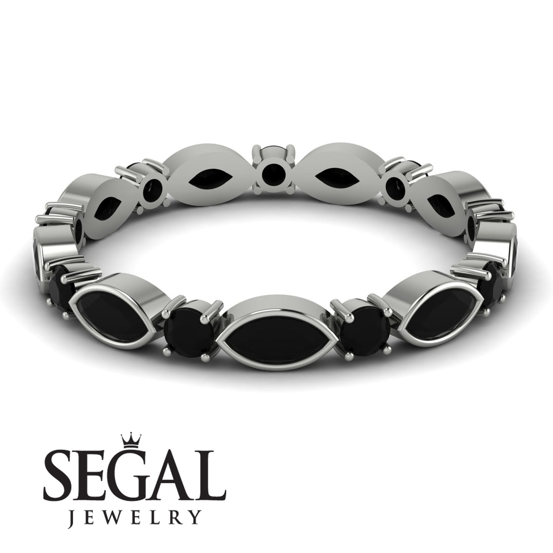 Marquise Black Diamond Eternity Band - Cecilia No. 39