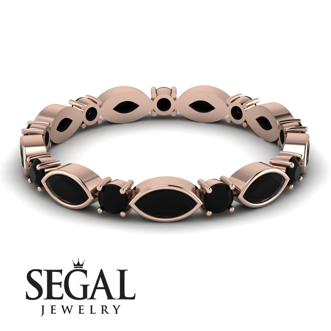 Marquise Black Diamond Eternity Band - Cecilia No. 38
