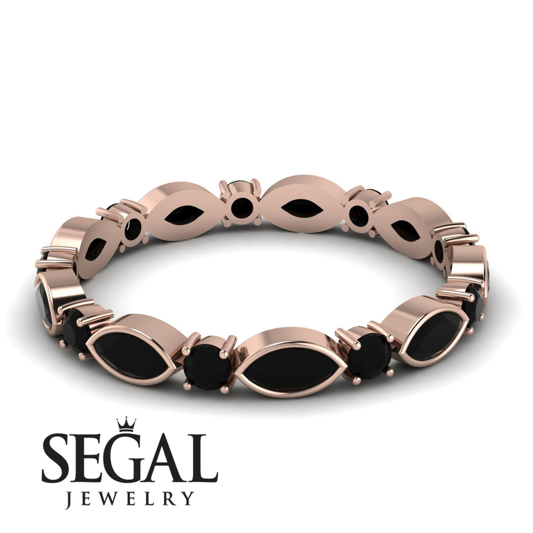 Marquise Black Diamond Eternity Band - Cecilia No. 38