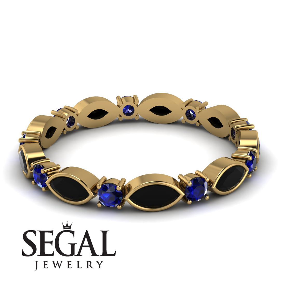 Marquise Black Diamond Eternity Band - Cecilia No. 67