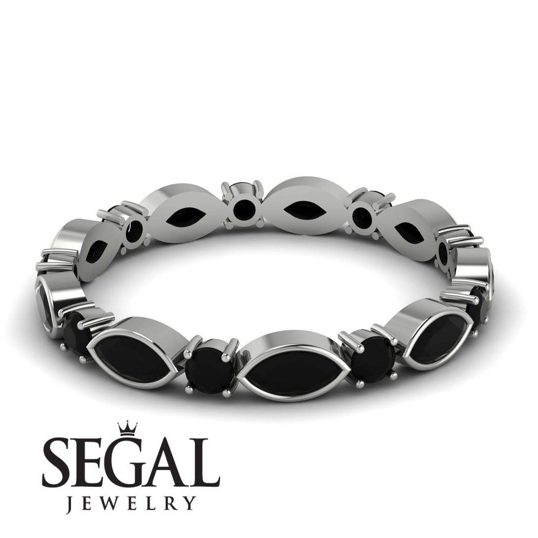 Marquise Black Diamond Eternity Band - Cecilia No. 39