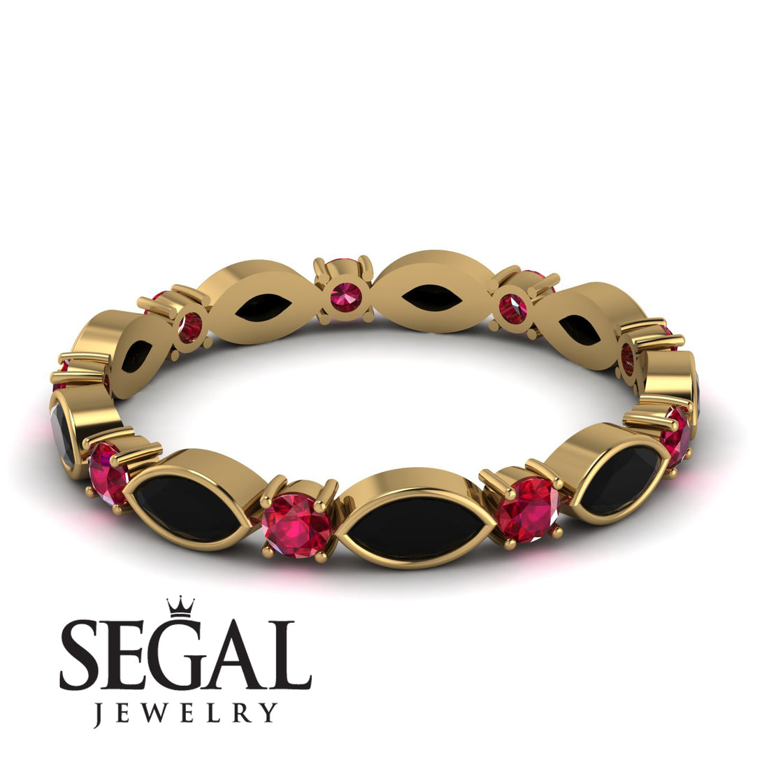 Marquise Black Diamond Eternity Band - Cecilia No. 52