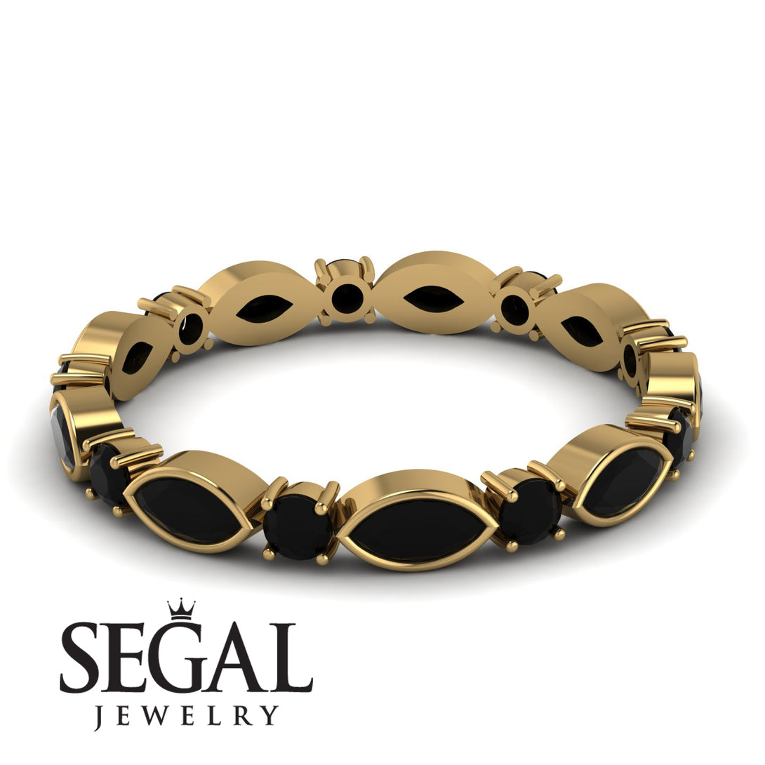 Marquise Black Diamond Eternity Band - Cecilia No. 37