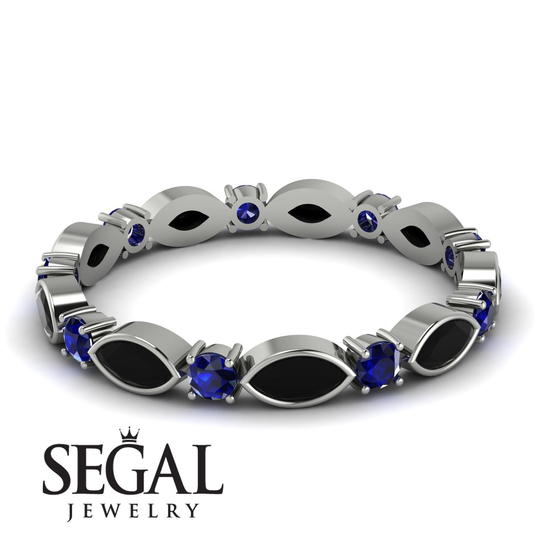 Marquise Black Diamond Eternity Band - Cecilia No. 69