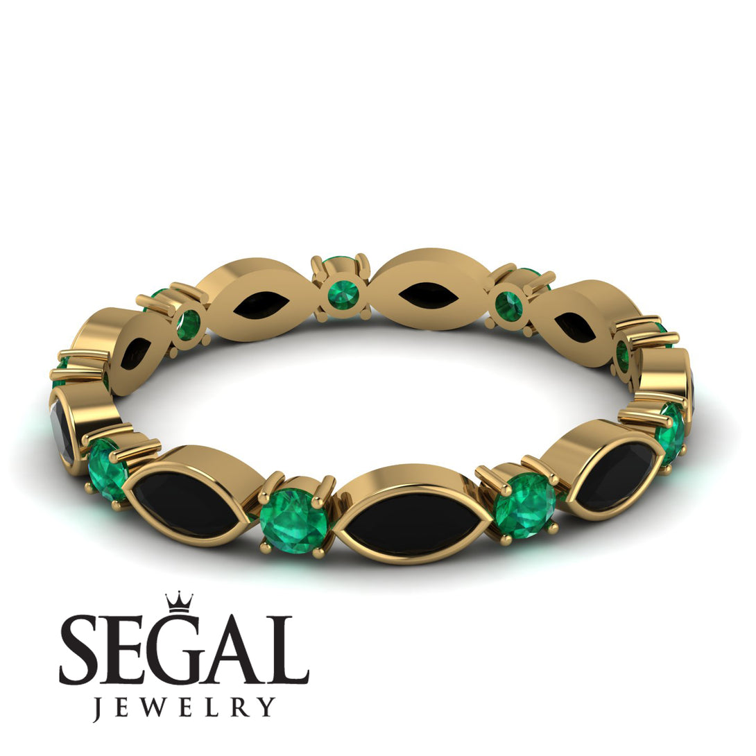 Marquise Black Diamond Eternity Band - Cecilia No. 22