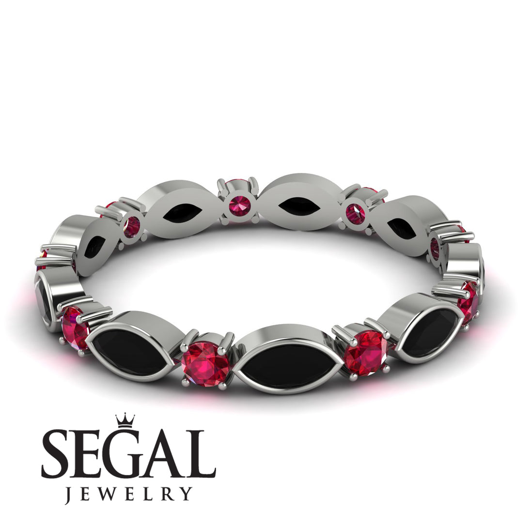 Marquise Black Diamond Eternity Band - Cecilia No. 54