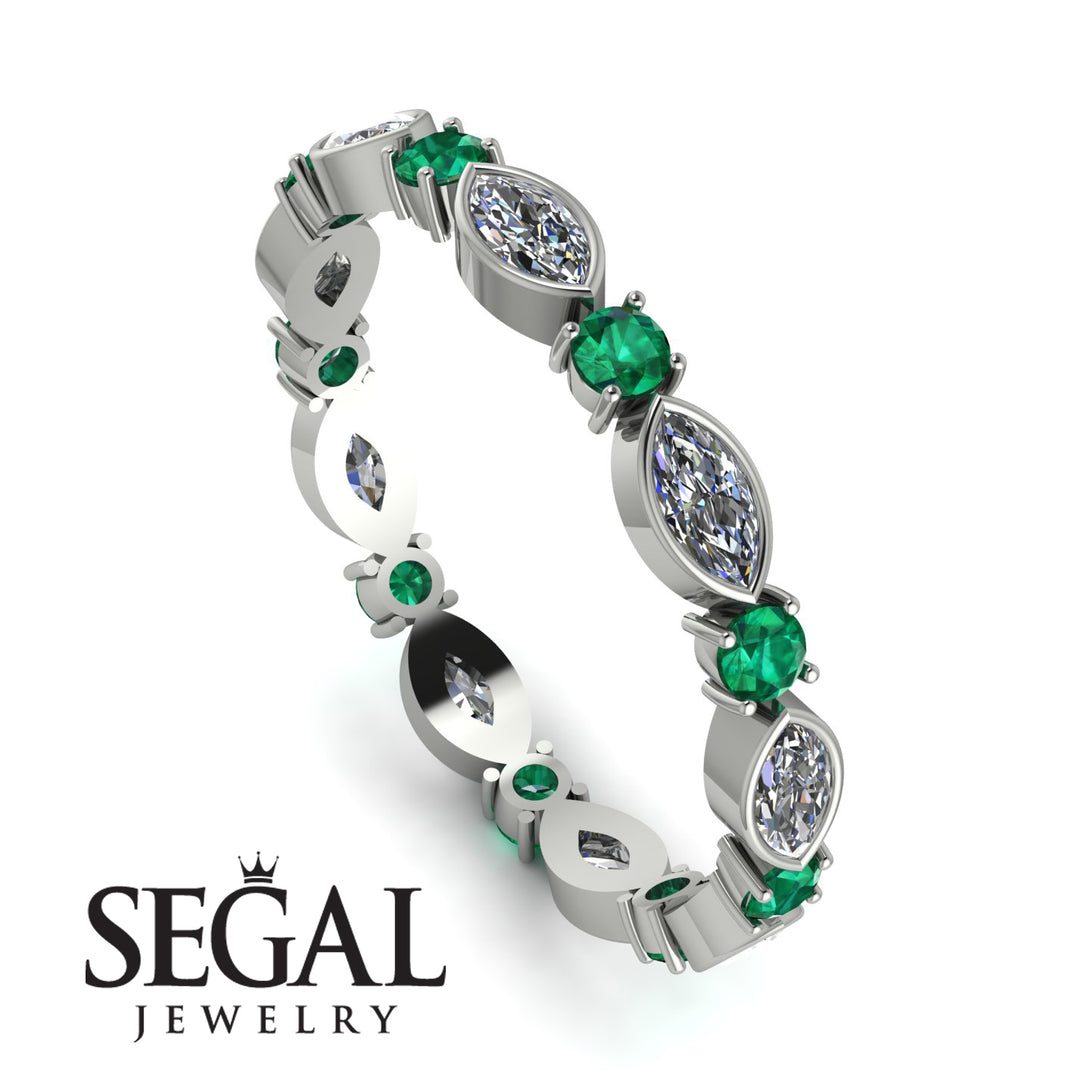 Marquise Diamond Eternity Band - Cecilia No. 18