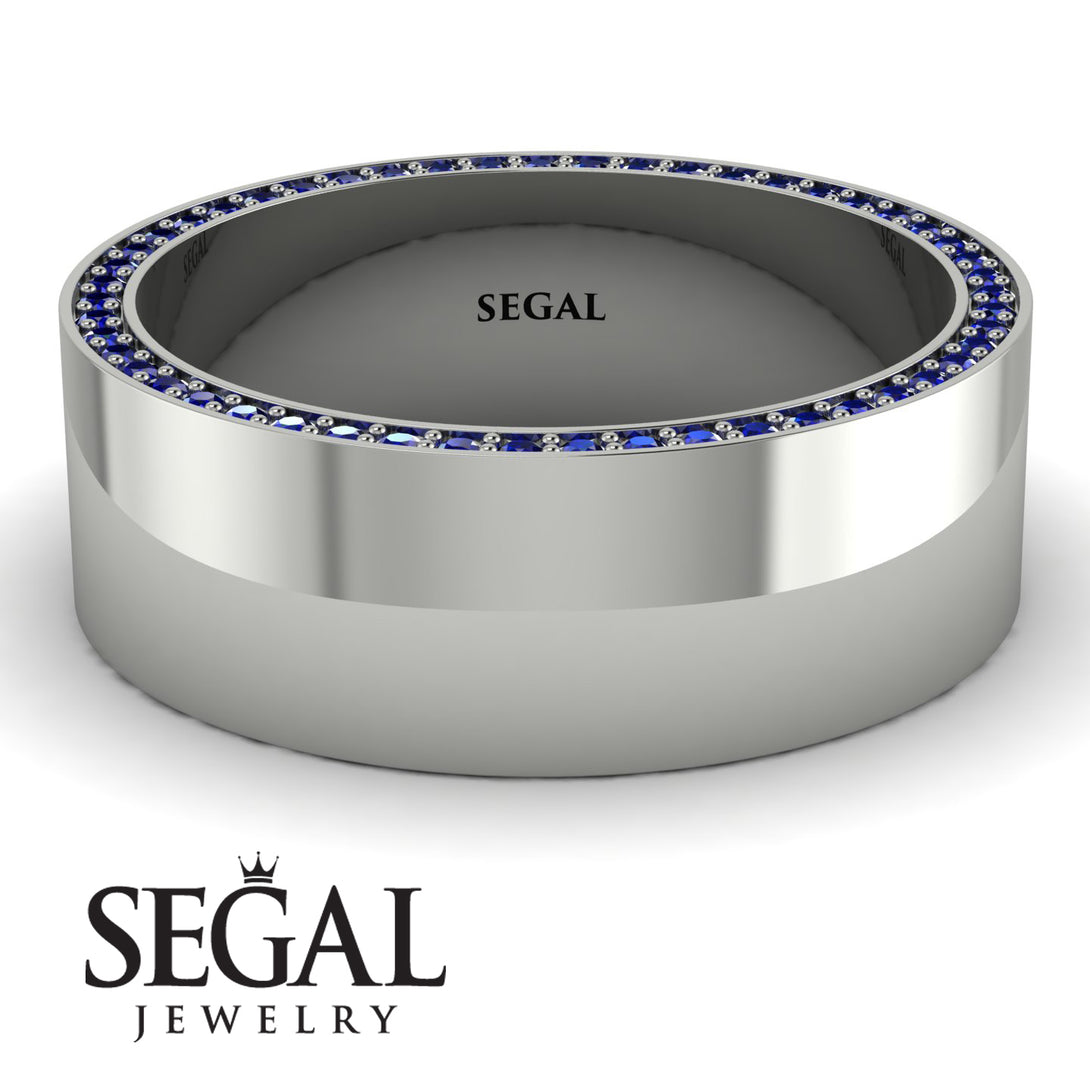 Massive Sapphire Eternity Wedding Band - Liam No. 15