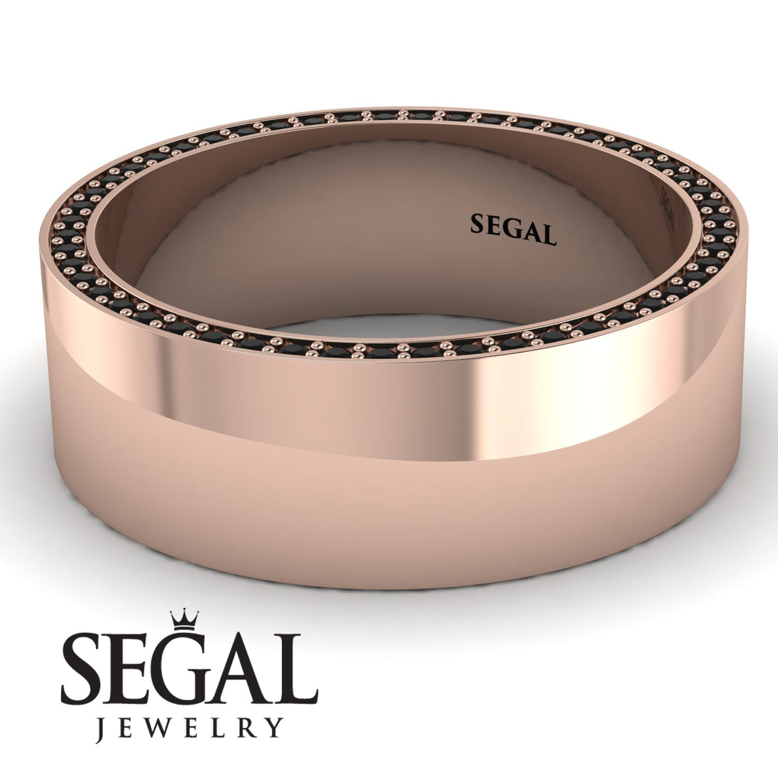 Massive Black Diamond Eternity Wedding Band - Liam No. 8