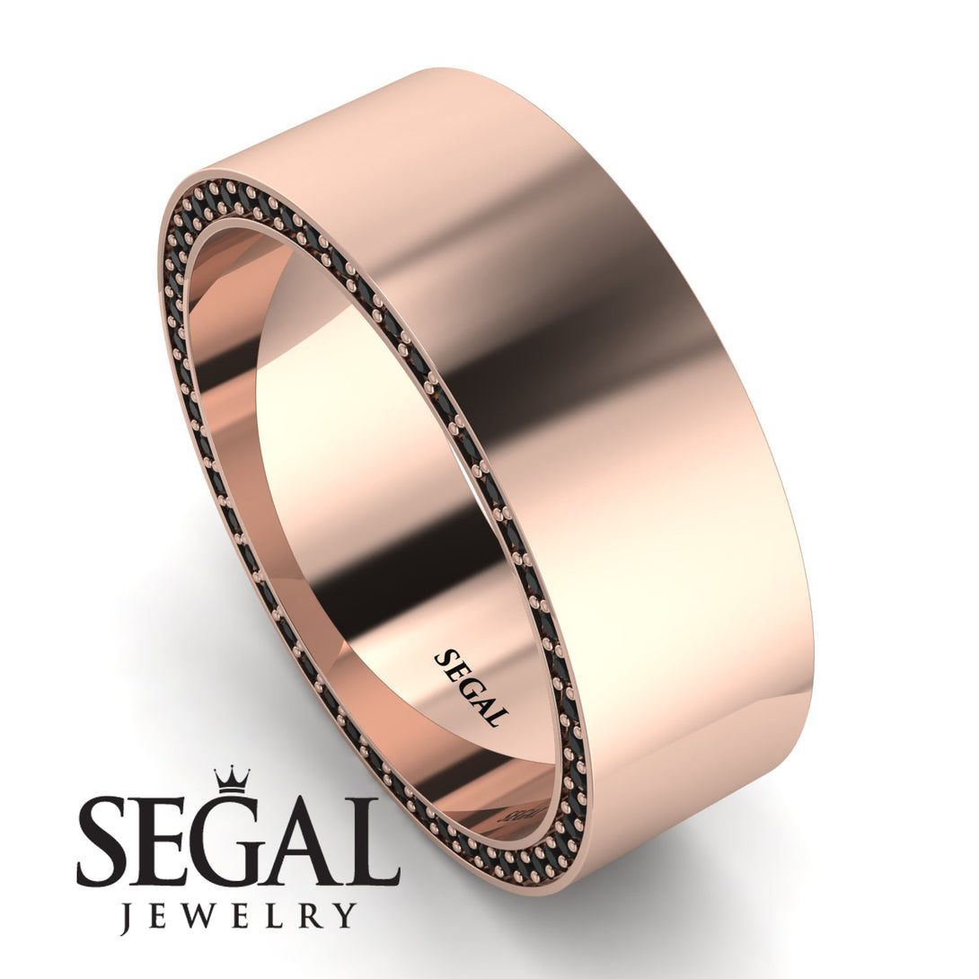 Massive Black Diamond Eternity Wedding Band - Liam No. 8