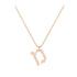 Mem - Hebrew Alef-Bet letter diamond Necklace - Mem letter