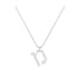 Mem - Hebrew Alef-Bet letter diamond Necklace - Mem letter