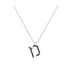 Mem - Hebrew Alef-Bet letter diamond Necklace - Mem letter
